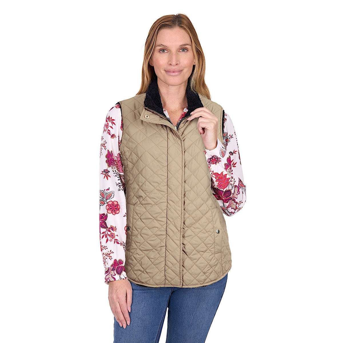 Thomas Cook Women’s Astrid Reversible Vest - Tan / Navy