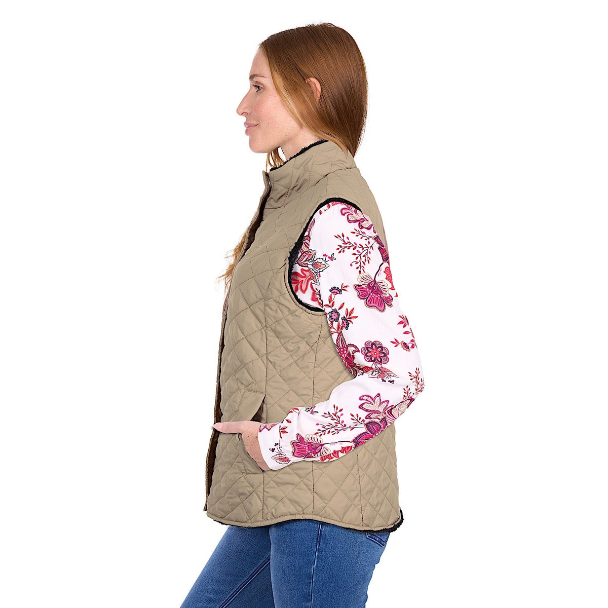 Thomas Cook Women’s Astrid Reversible Vest - Tan / Navy