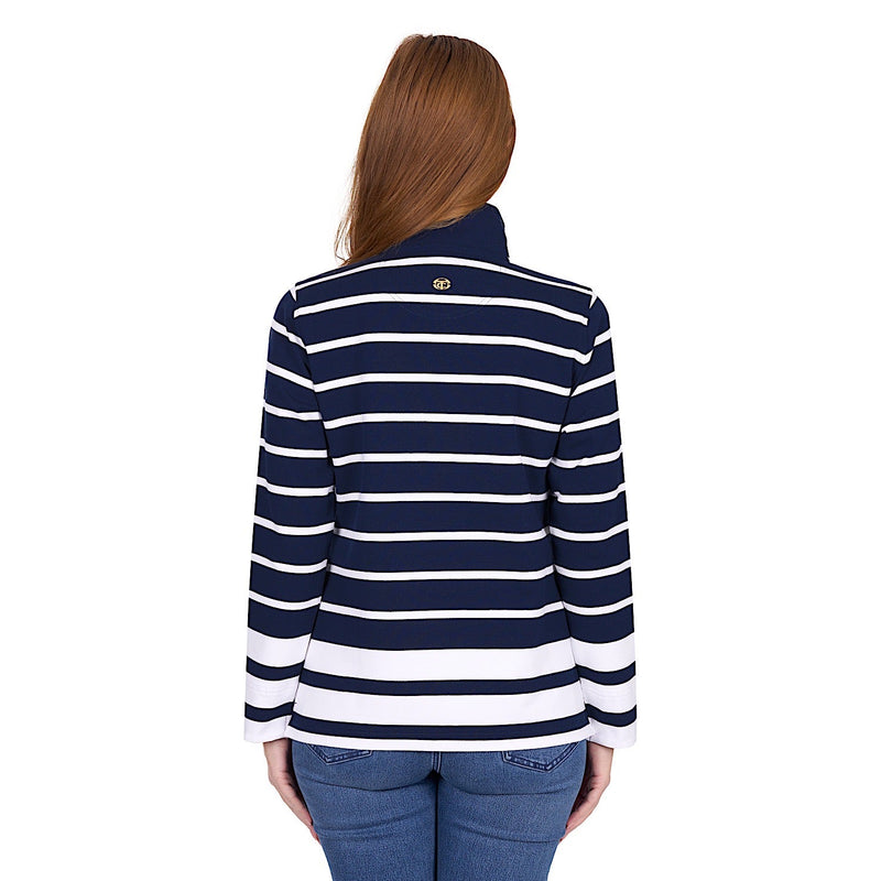 Thomas Cook Women’s Ava 1/4 Zip Rugby - Navy / White
