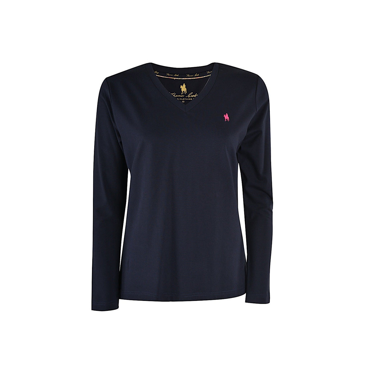 Thomas Cook Women’s Classic V Neck Long Sleeve Tee Navy