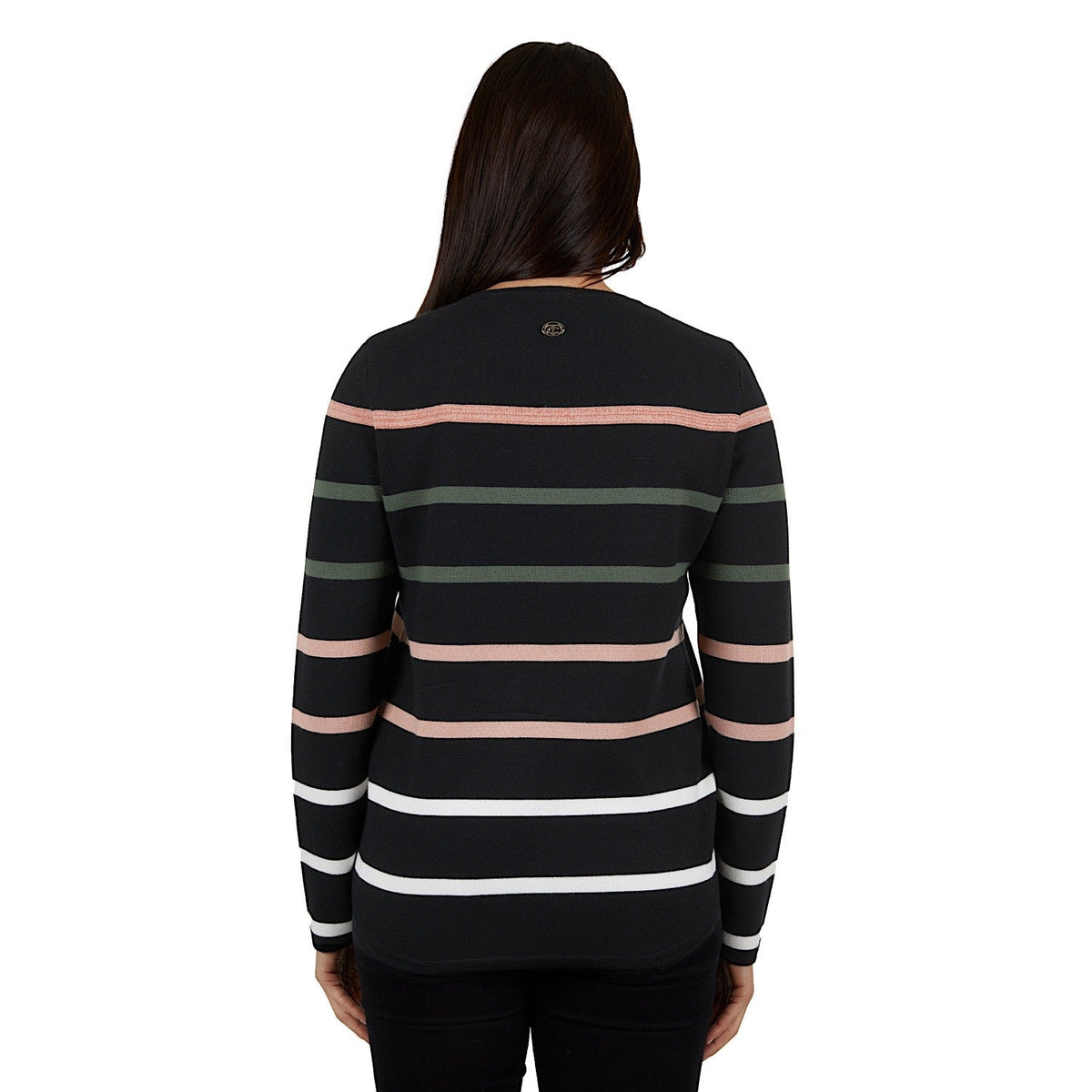 Thomas Cook Womens Evelyn Milano Stripe Knit Jumper Black