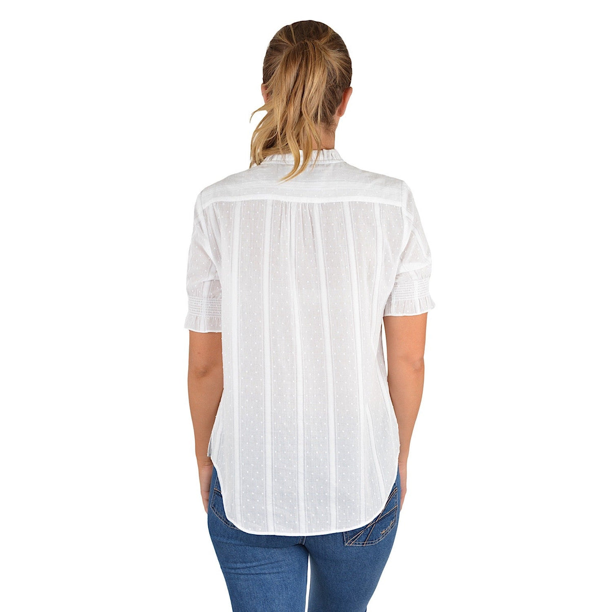 Thomas Cook Women’s Fleur Ruffle Collar S/S Blouse White