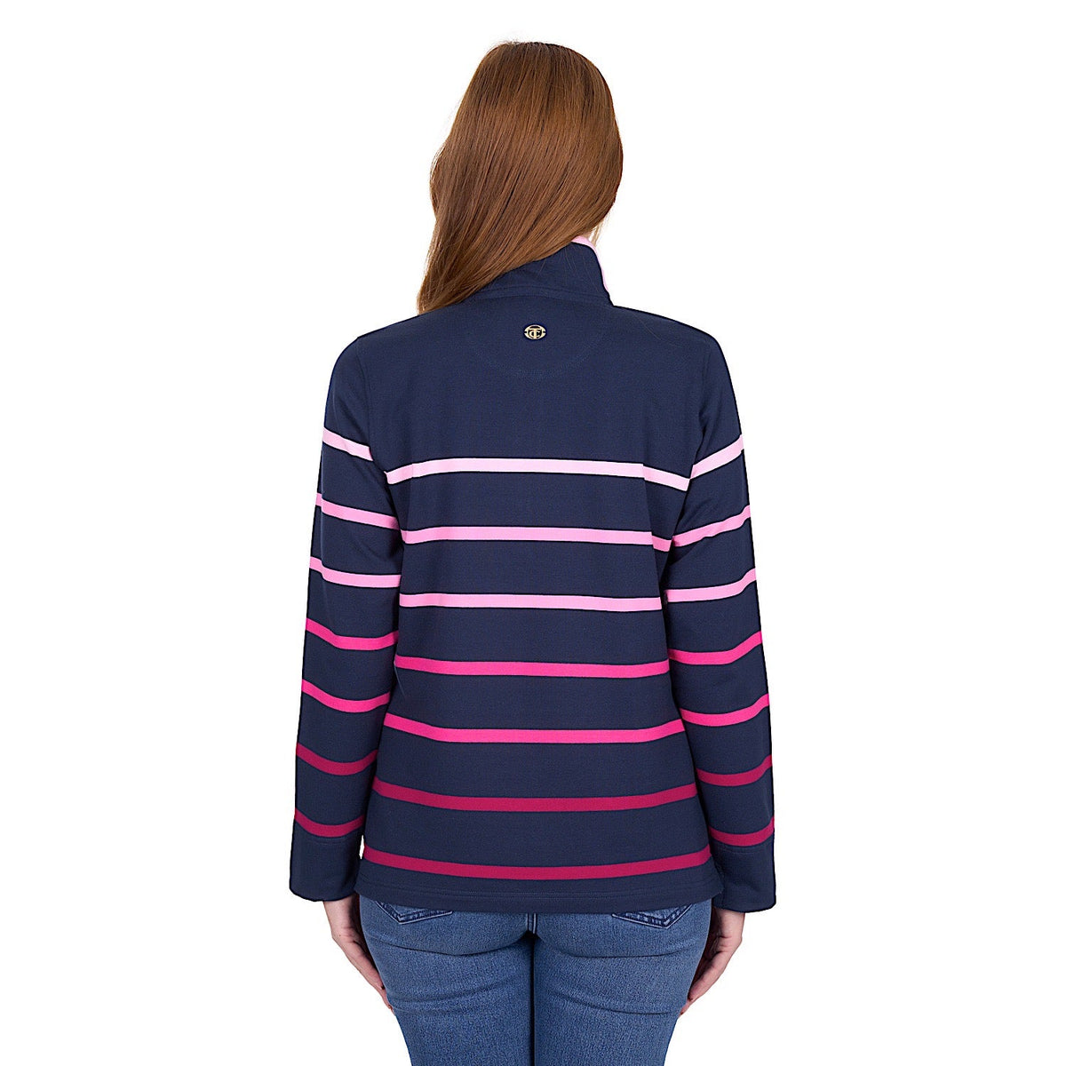 Thomas Cook Women’s Gemma 1/4 Zip Rugby - Pink / Navy