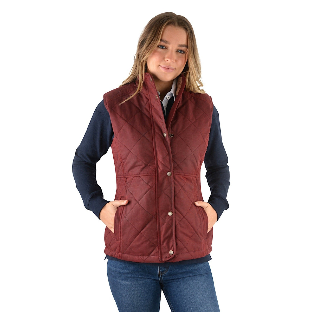 Thomas Cook Women’s Hazelbrooke Oilskin Vest Grevillea Red
