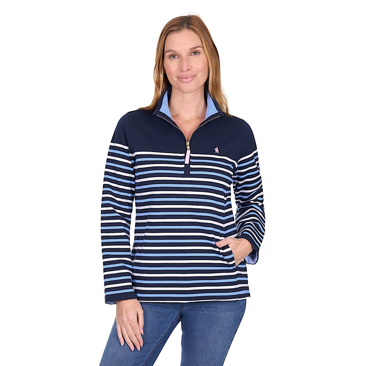 Thomas Cook Women’s Lexi 1/4 Zip Rugby - Blue / Navy