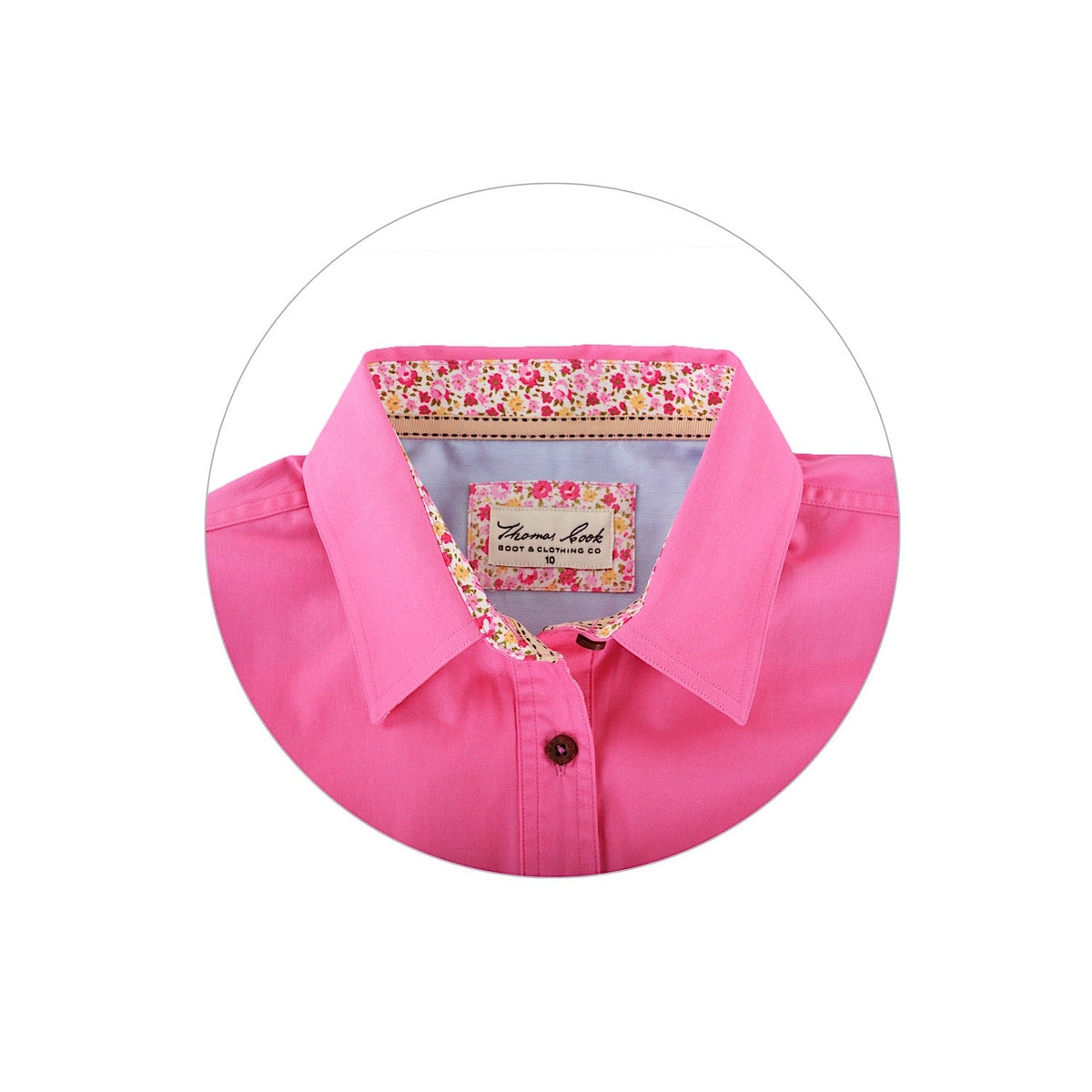 Thomas Cook Women’s Light Drill 1/2 Plkt L/S Shirt Azalea Pink