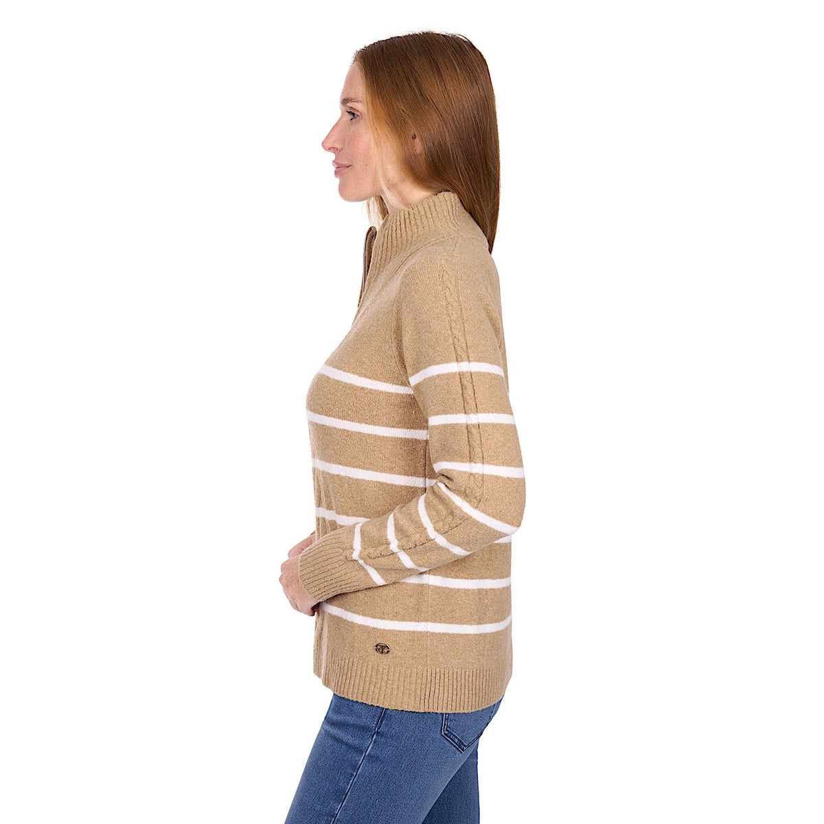 Thomas Cook Women’s Luna 1/4 Zip Jumper - Tan Marle