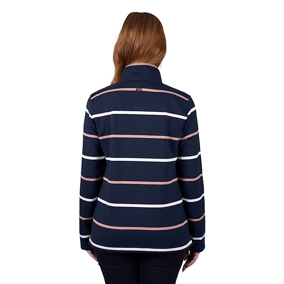 Thomas Cook Women’s Matilda 1/4 Zip Stripe Rugby - Navy