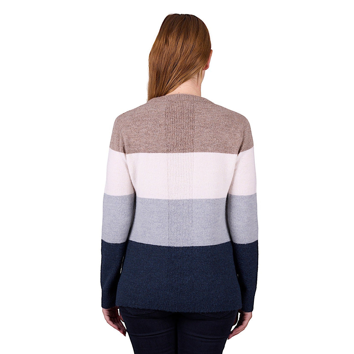 Thomas Cook Women’s Maya Stripe Knit Jumper - Taupe