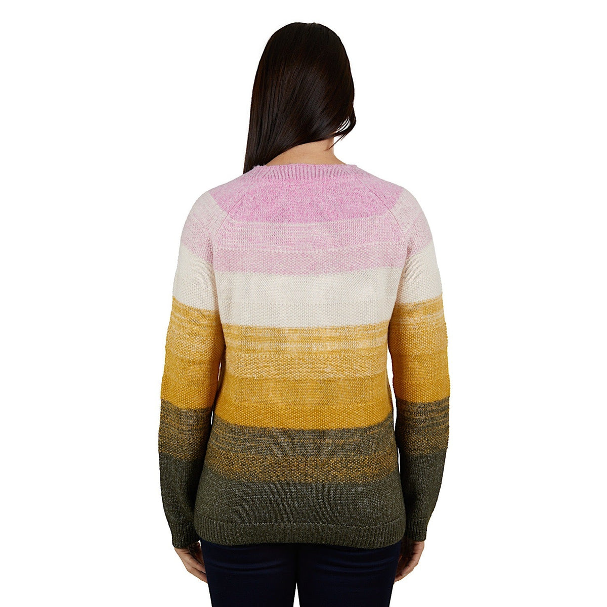 Thomas Cook Womens Michelle Stripe Knit Jumper Rose