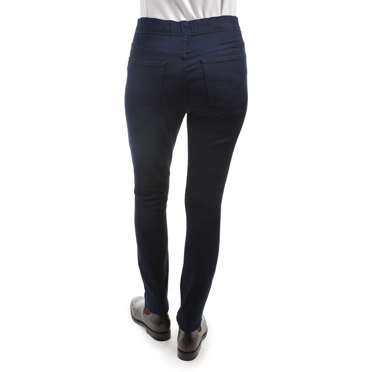 Thomas Cook Womens No Fuss Pull-On Slim Leg Jean Avoca Wash 30’’ Leg