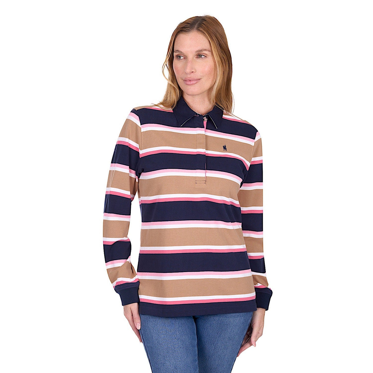 Thomas Cook Women’s Ruth Rugby - Tan / Pink
