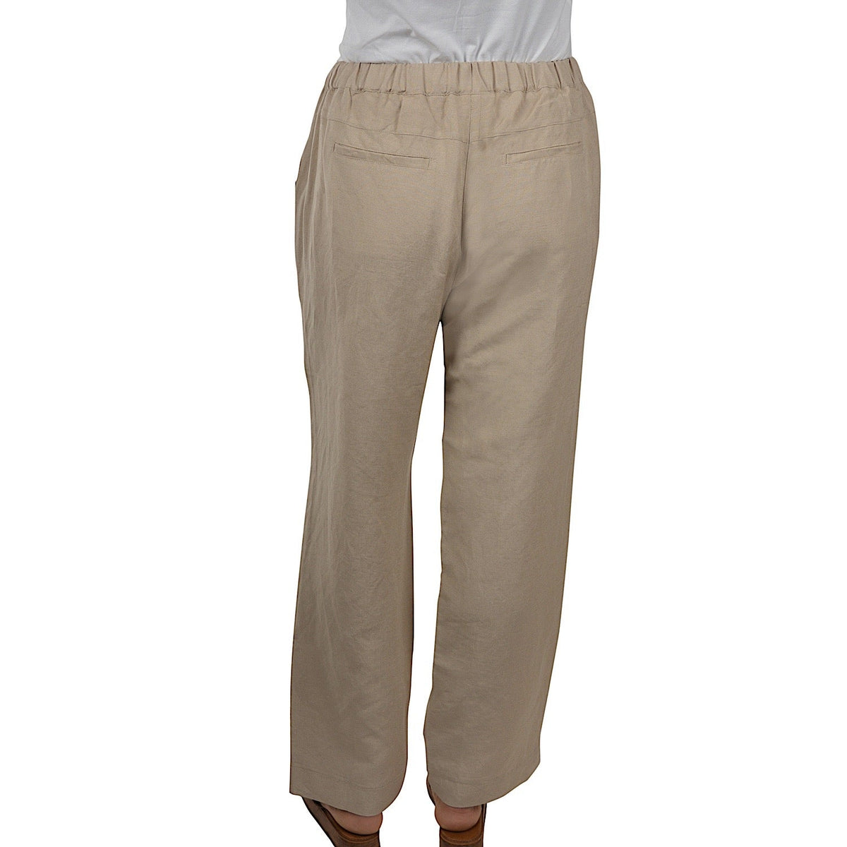 Thomas Cook Women’s Shay Drawcord Linen Pants Taupe