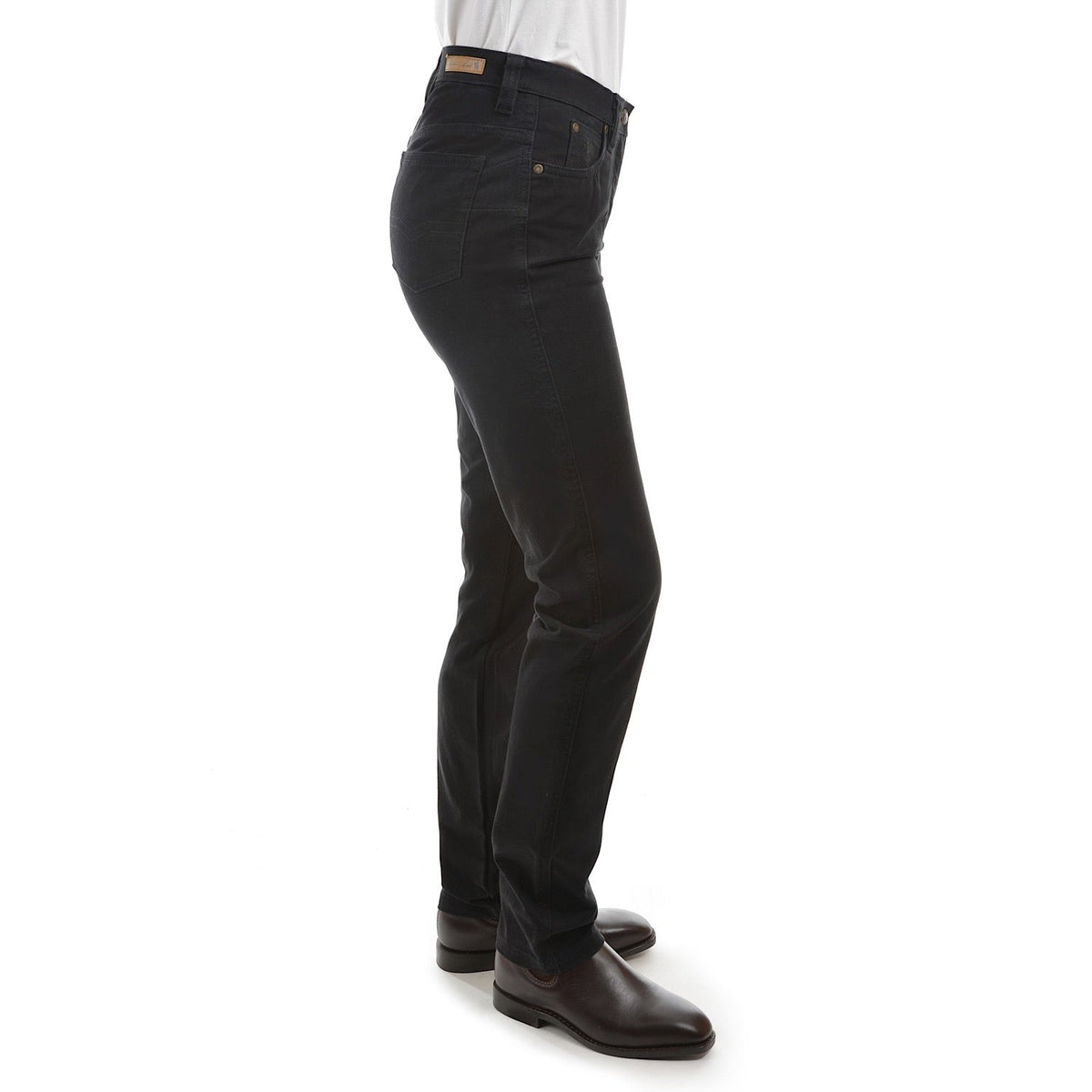 Thomas Cook Women’s Stretch Moleskin Slim Leg Wonder Jean Black 32’’ Leg