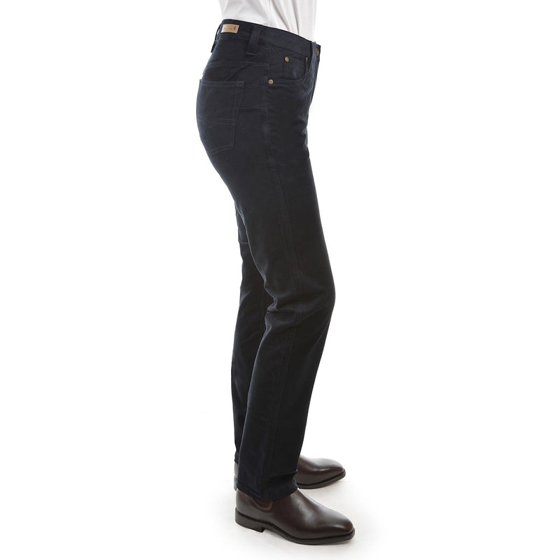 Thomas Cook Womens Stretch Moleskin Slim Leg Wonder Jean Navy 32’’ Leg