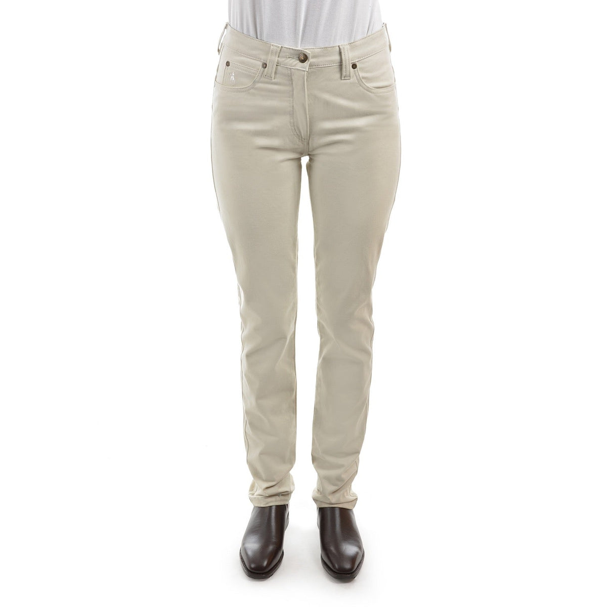 Thomas Cook Womens Stretch Moleskin Slim Leg Wonder Jean Stone 32’’ Leg