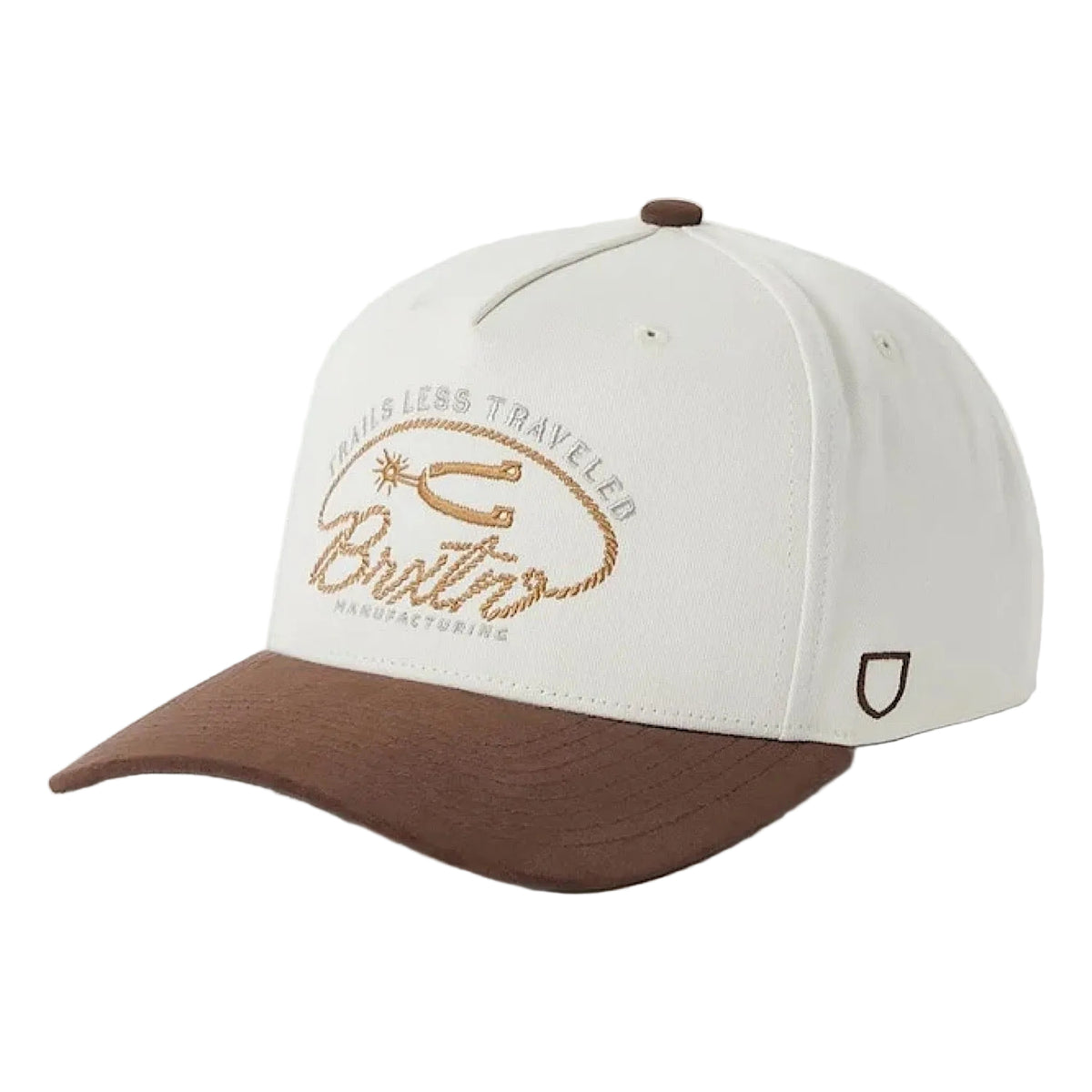 Brixton Trails Snapback Cap - Off White/Walnut Brown
