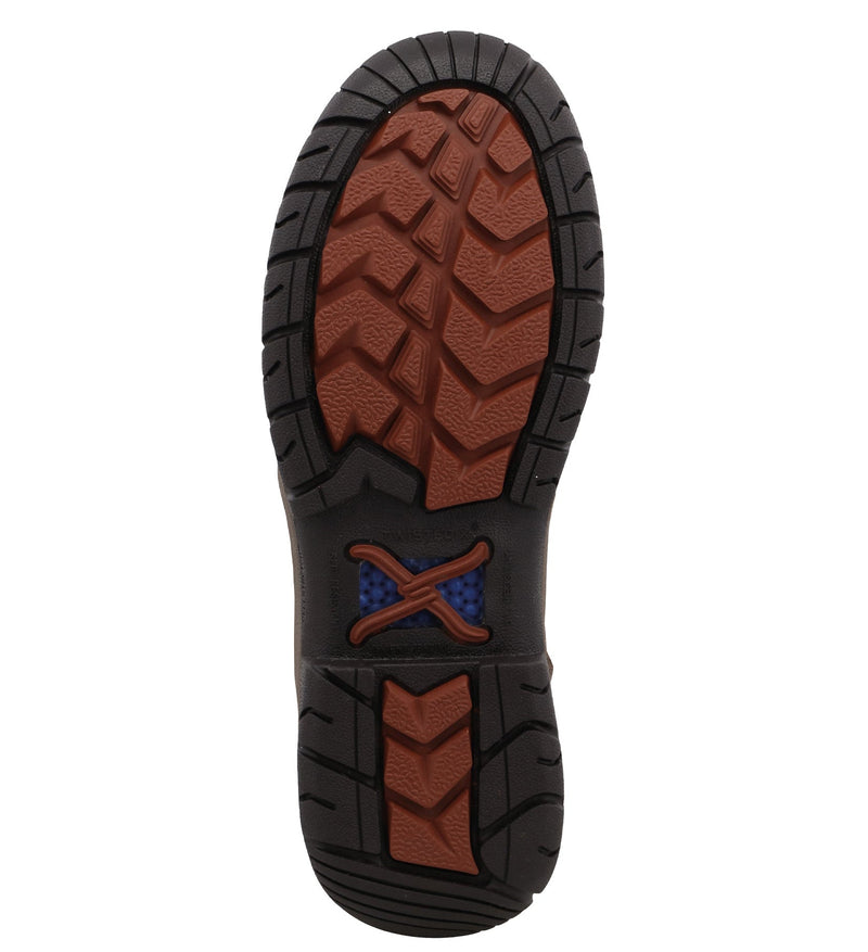 Twisted X Mens 4 All Around Lace Up Work Boot - Shitake Brown