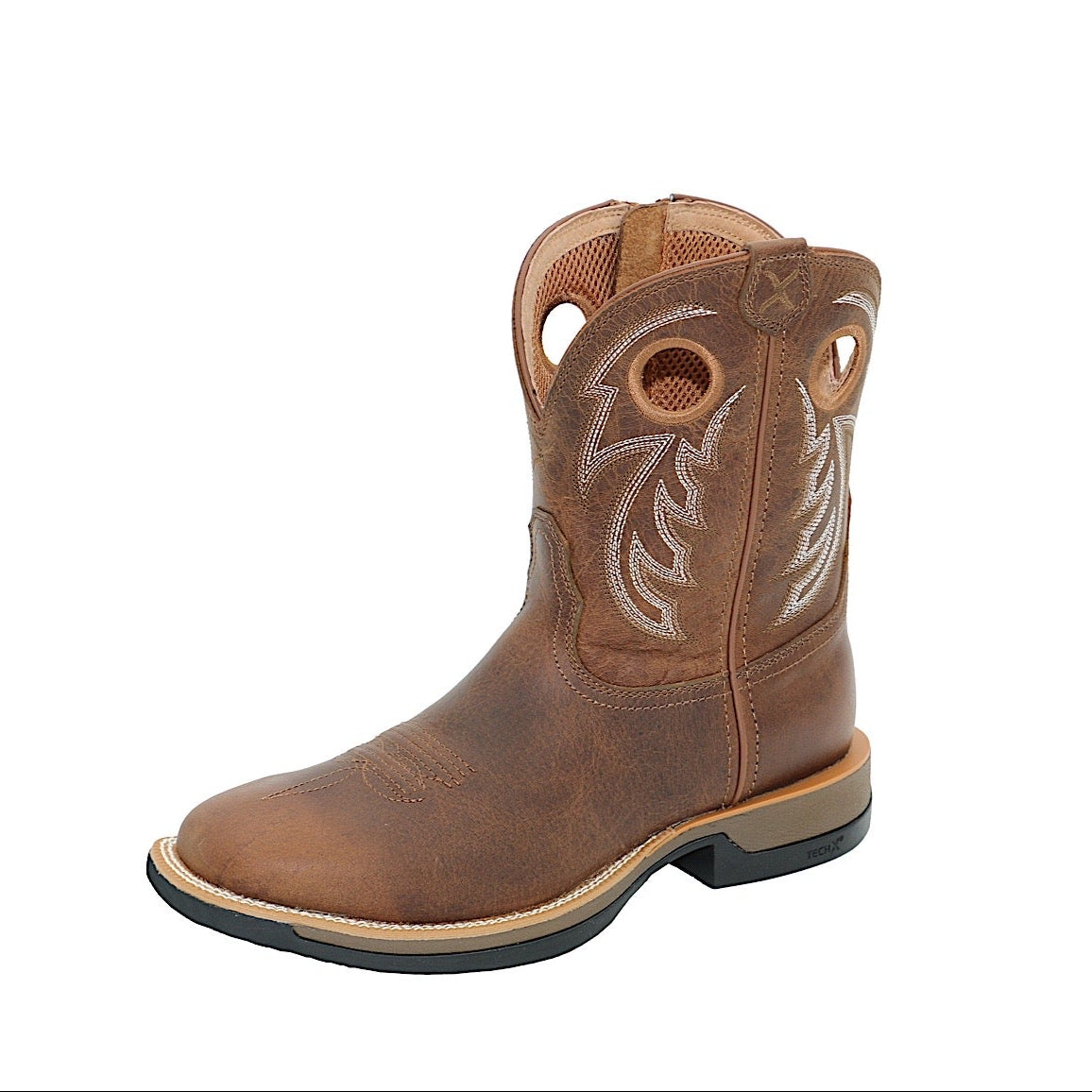 Twisted X Men’s 9 Tech X1 Zip Boot - Antique Brown