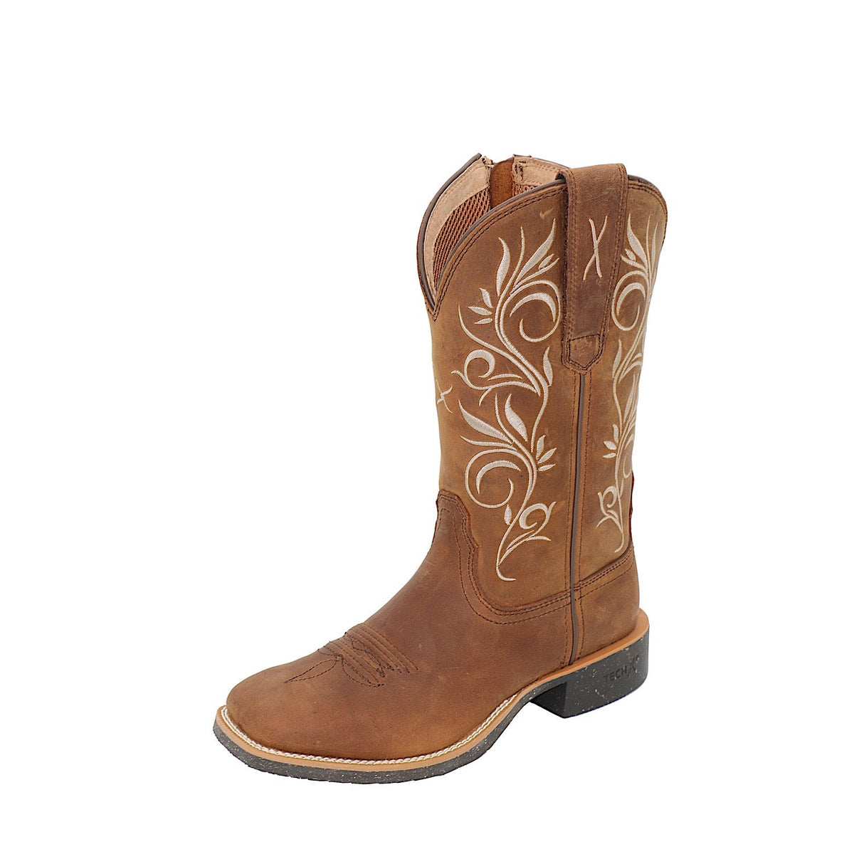 Twisted X Women’s 11 Tech X2 Zip Boot - Oiled Brown/Brown
