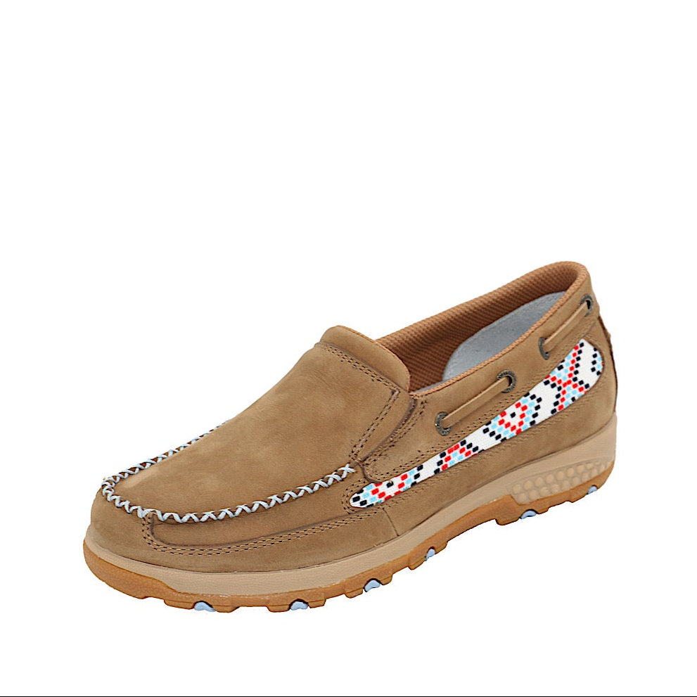 Twisted X Women’s Aztec Cellstretch Slipon - Brown/Sky