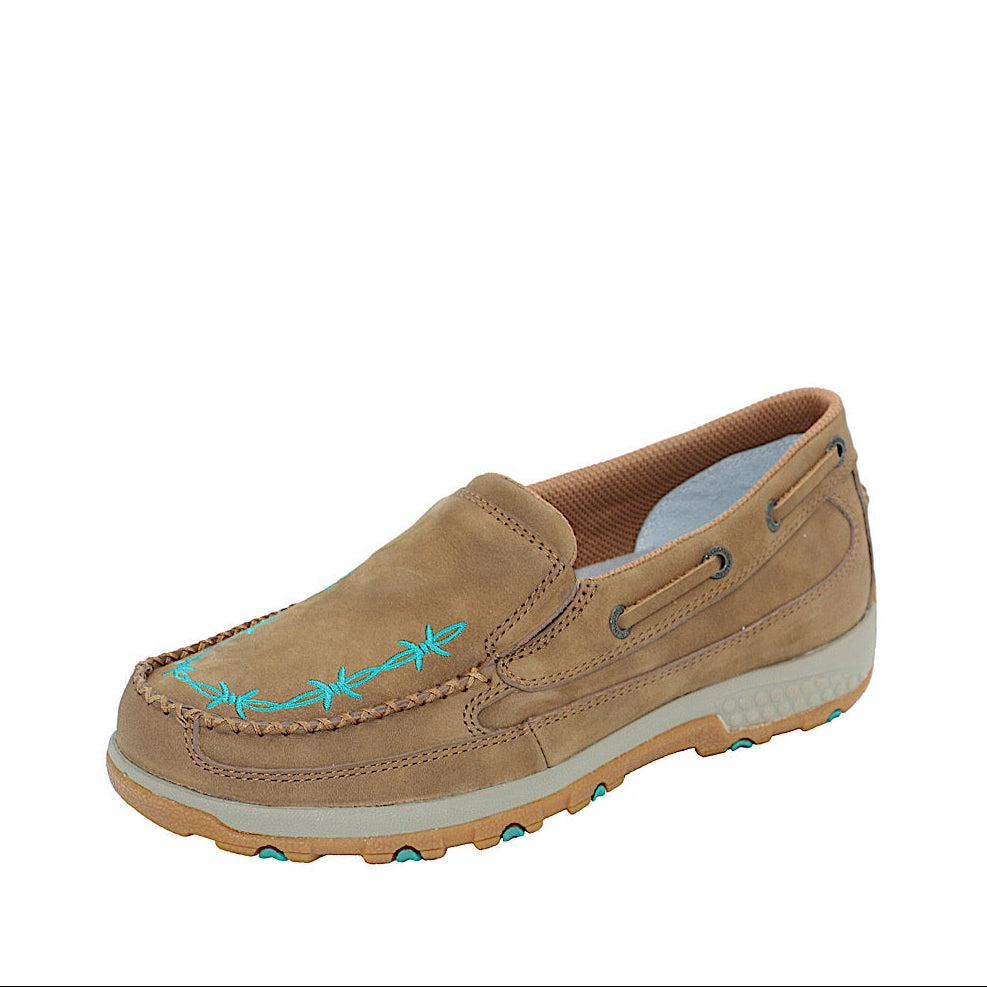 Twisted X Women’s Barbed Cellstretch Slipon - Brown/Teal