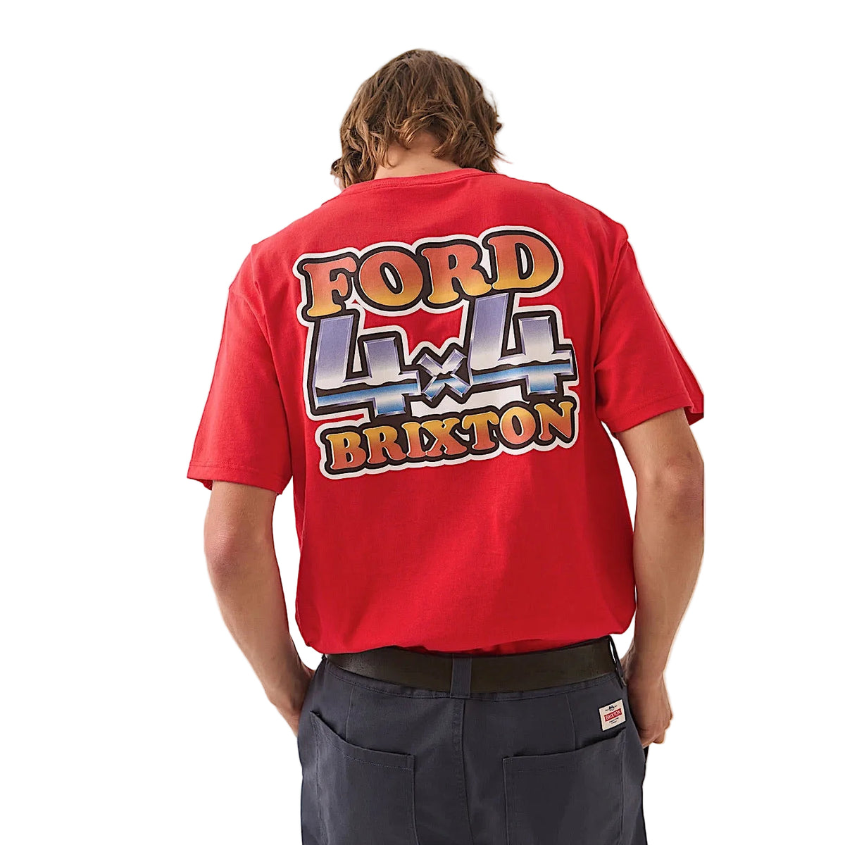 Brixton Men's Ford 4X4 Chrome T-Shirt - Rangoon Red
