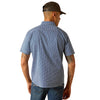 Ariat Men's Modern Fit Miller Short Sleeve Shirt Blue Ridge