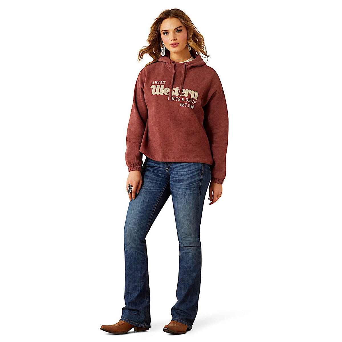 Ariat Women’s Essential Hoodie - Burnt Russet Heather