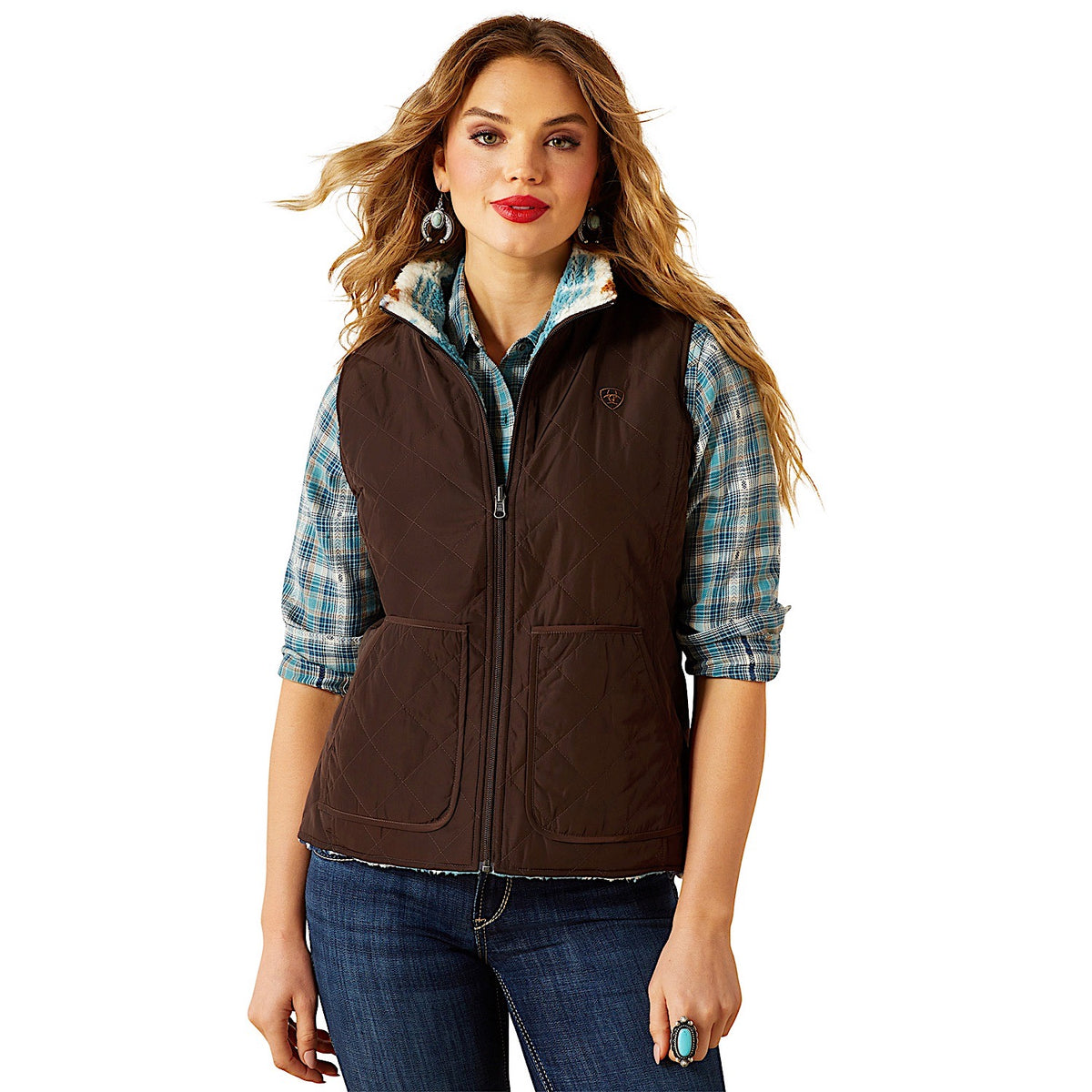 Ariat Women’s Dilon 2.0 Reversible Insulated Vest - Mole