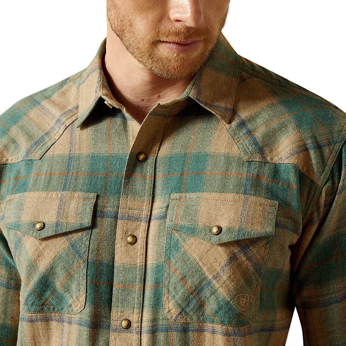 Ariat Men’s Huxlee Retro Fit Shirt - Deep Teal