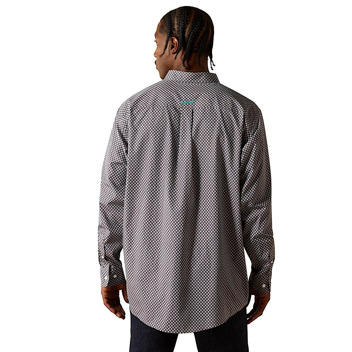 Ariat Men’s Wrinkle Free Caleb Classic Fit Shirt - Dark Grey