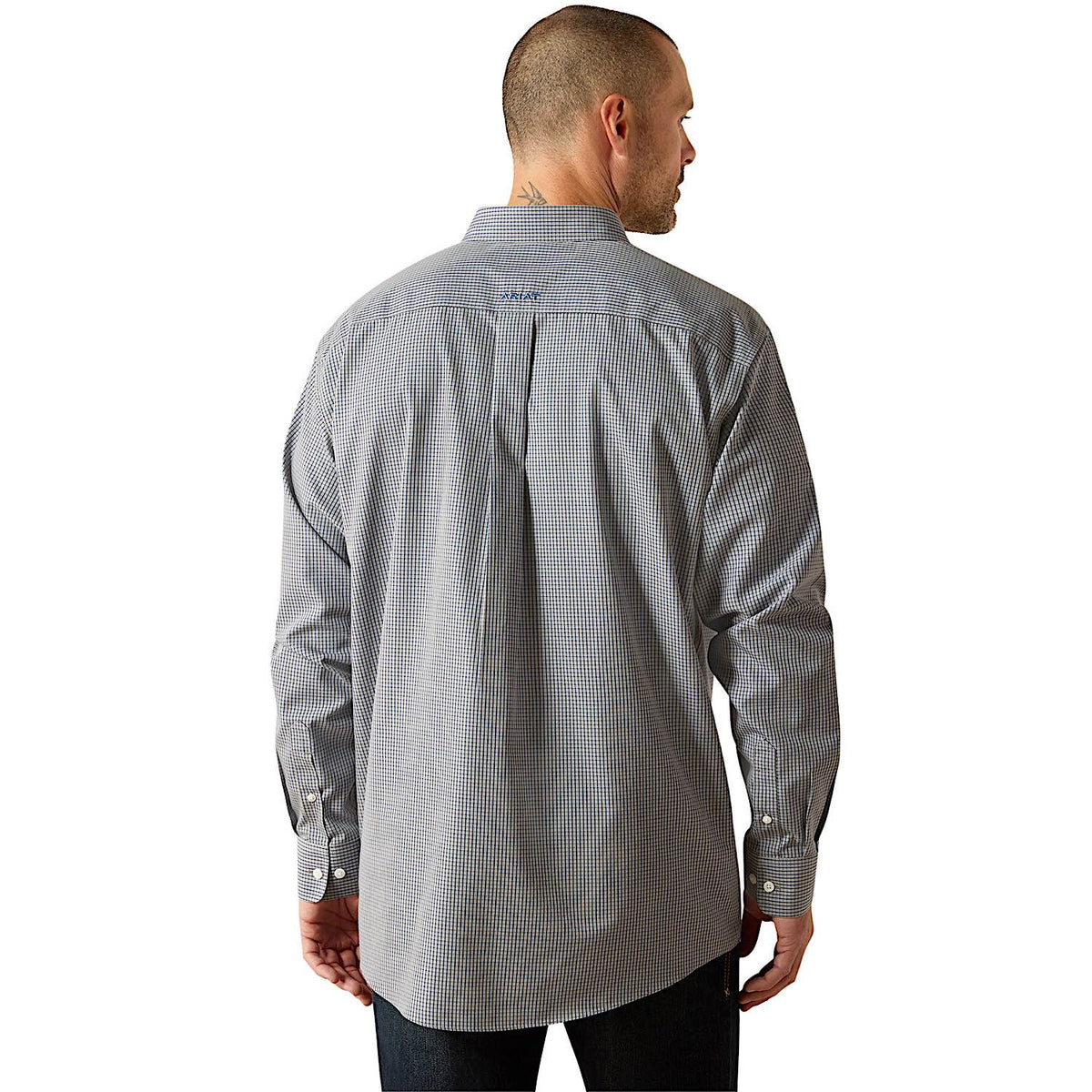Ariat Men’s Wrinkle Free Clayton Classic Fit Shirt - Light Grey