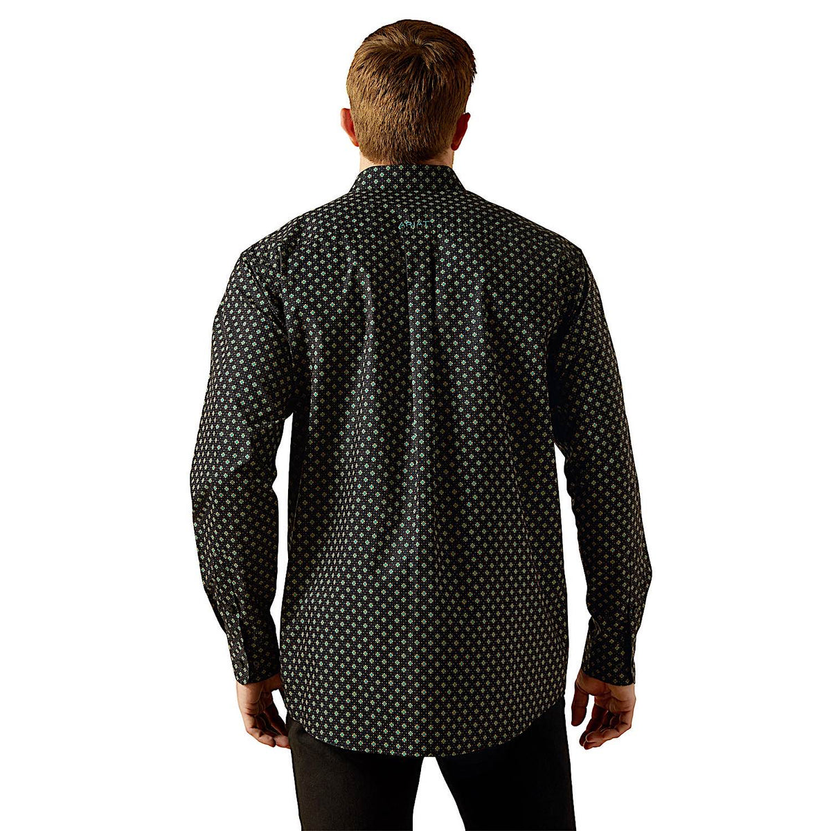 Ariat Men’s Team Philbert Classic Fit Shirt - Black/Teal