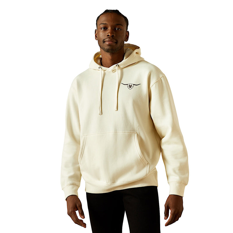 Ariat Men’s Shield Steerhead Hoodie - Oatmeal