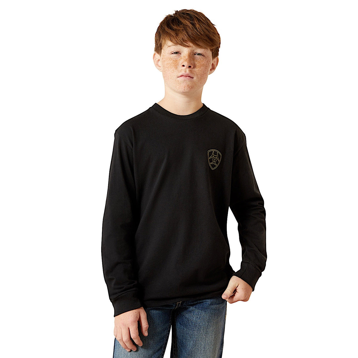 Ariat Boy's Easy Rider Long Sleeve T-Shirt - Black