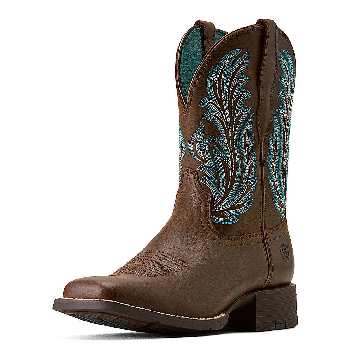 Ariat Women's Round Up Filly Wide Square Toe Western Boot - Dark Cacao