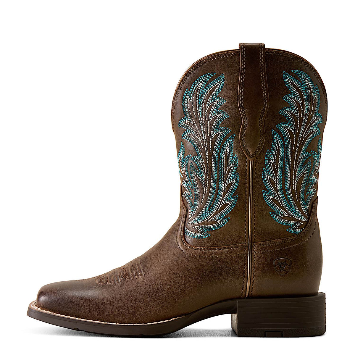 Ariat Women's Round Up Filly Wide Square Toe Western Boot - Dark Cacao