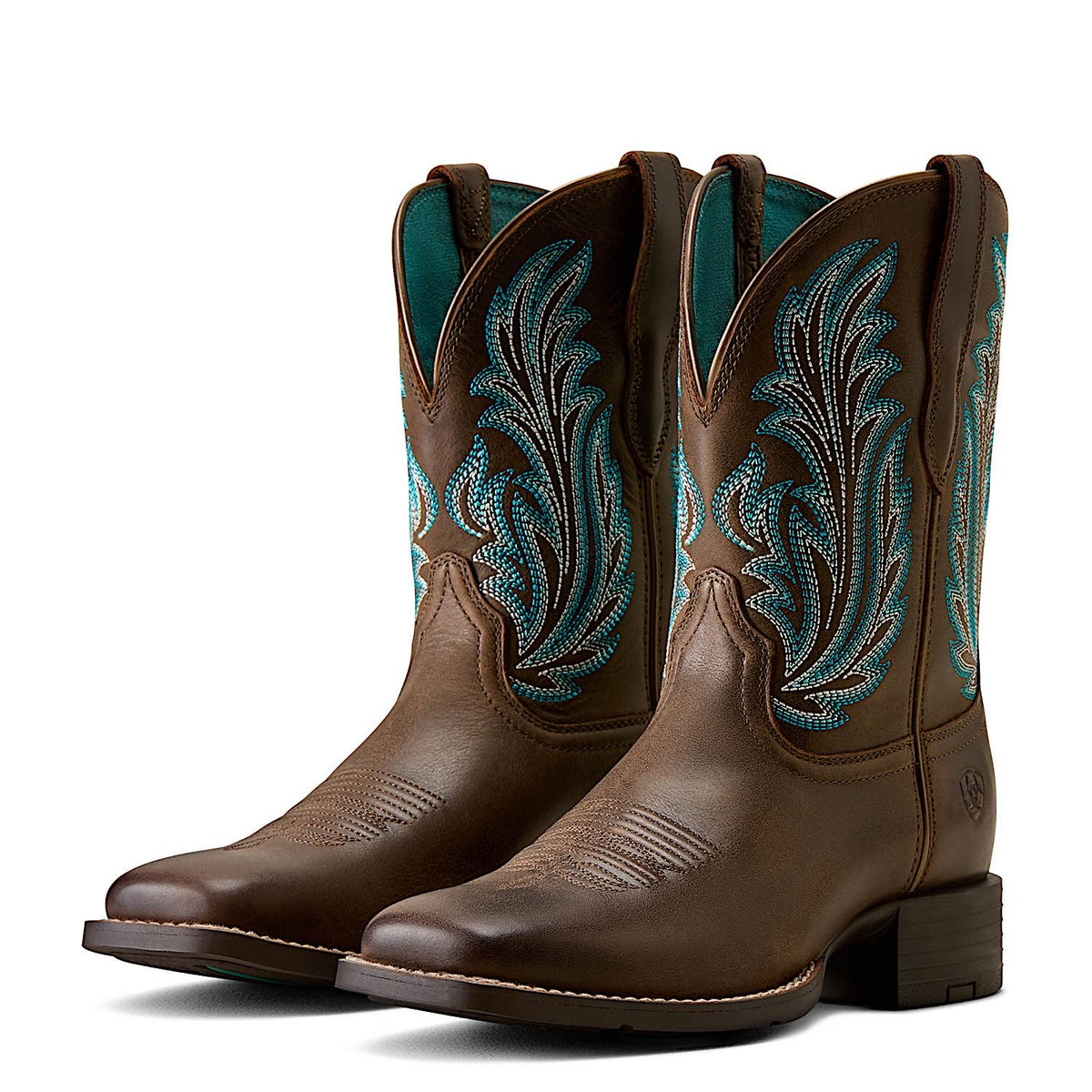 Ariat Women's Round Up Filly Wide Square Toe Western Boot - Dark Cacao