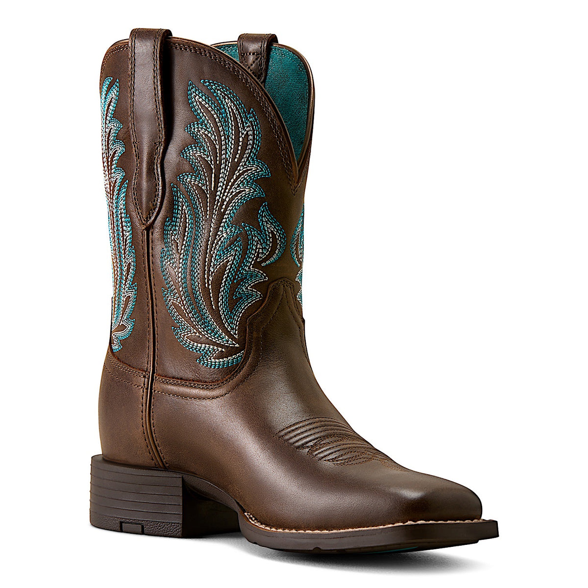 Ariat Women's Round Up Filly Wide Square Toe Western Boot - Dark Cacao