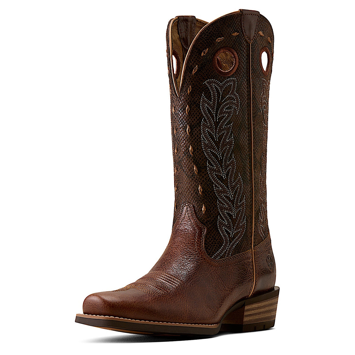 Ariat Women's Lucera Narrow Cutter Western Boot - Deepest Tan/Chocolate Snake Print