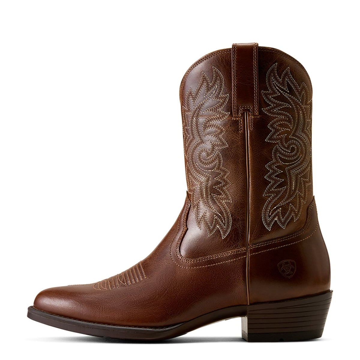Ariat Men's Sumter R Toe Western Boot - Dark Tan