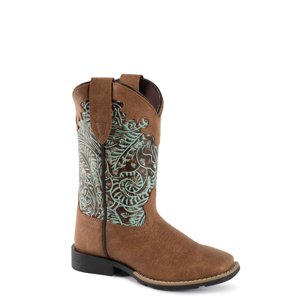 Roper Little Kid's Tanglewood Western Boot - Tan Leather