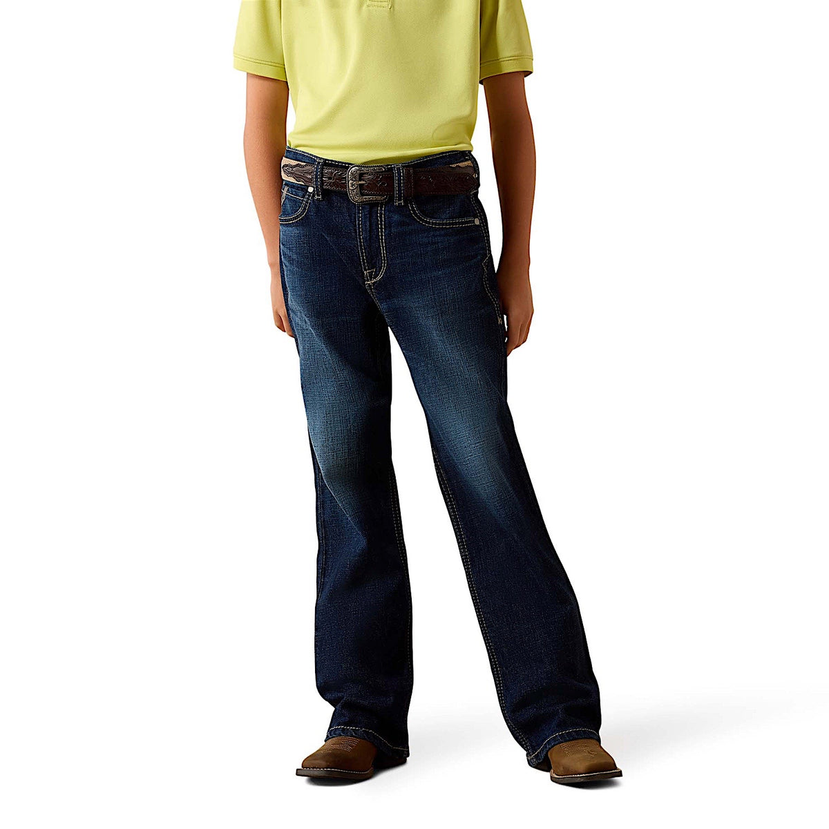 Ariat Boy's B4 Relaxed Oliver Boot Cut Jeans - Pima