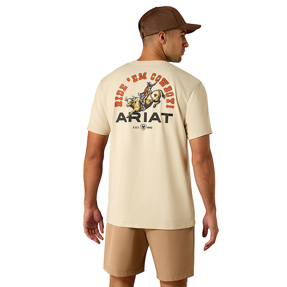 Ariat Men's Ride 'Em Cowboy Classic Fit T-Shirt - Natural