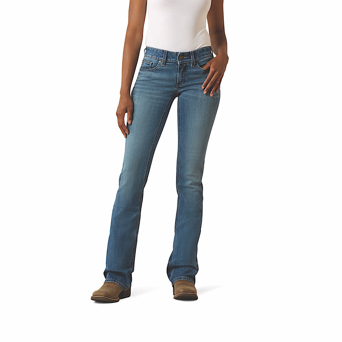 Ariat Women's Esti Mid Rise Boot Cut Jean - Ithica