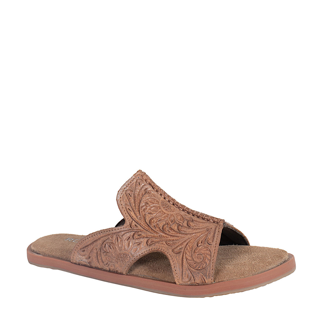 Roper Women’s Sierra Sandal - Tooled Tan Leather