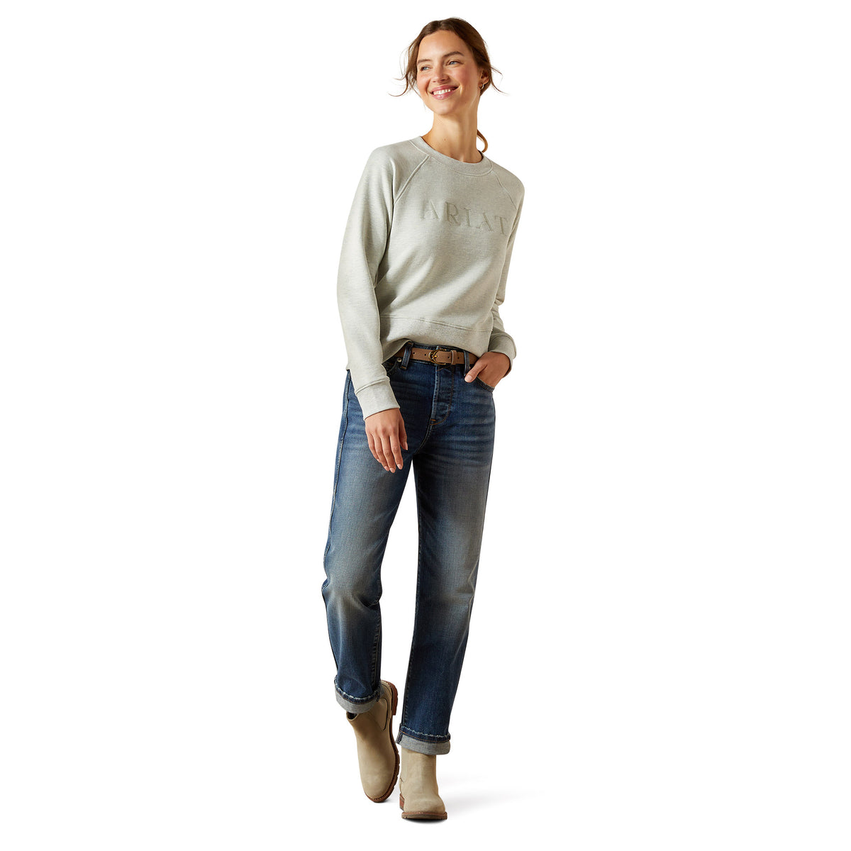 Ariat Women’s Martine Sweatshirt - Heather Grey