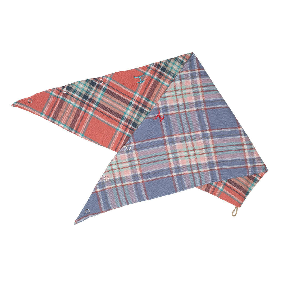 Just Country Carlee Double Sided Scarf - Blue / Red Plaid