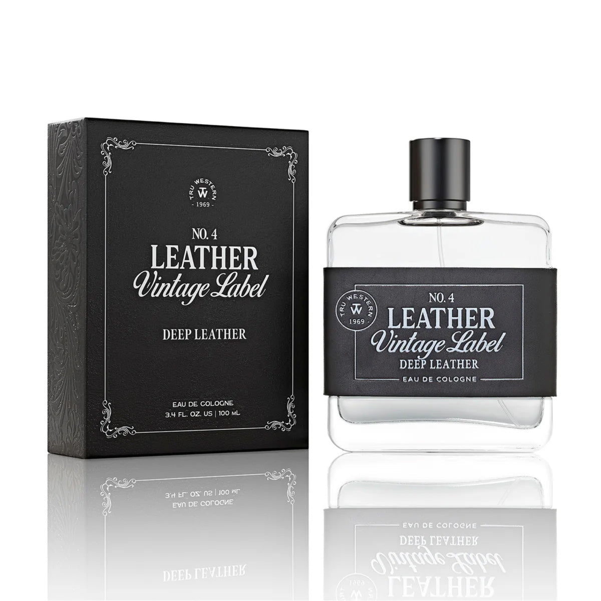 Tru Western Men's Leather Vintage Label #4 Deep Leather Cologne